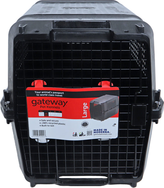 AnimalstoreXL Moderna Reiskennel Gateway Large Black Recycled