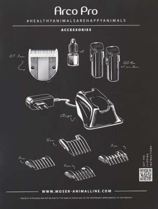 AnimalstoreXL Moser Tondeuse Arco Pro Incl. 2 Accus