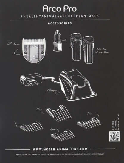 AnimalstoreXL Moser Tondeuse Arco Pro Incl. 2 Accus
