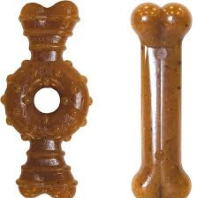 Nylabone Welpen-Kauspielzeug Twin P. Knochen Ringknochen