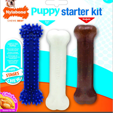 AnimalstoreXL Nylabone Puppy Starter Kit Regular S Kip