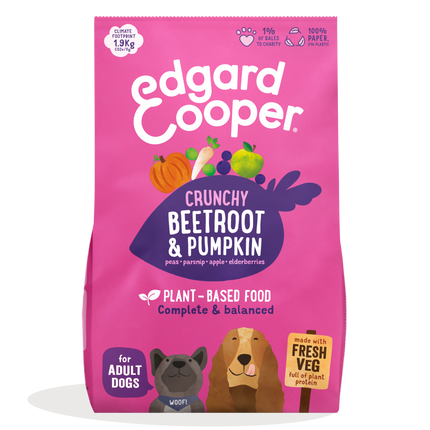 AnimalstoreXL Edgard & Cooper Plantaardige Brok Volwassen Hond Rode Biet & Pompoen