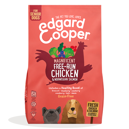 AnimalstoreXL Edgard & Cooper - Brok Senior Hond Scharrelkip & Zalm Graanvrij