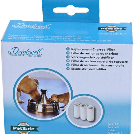 AnimalstoreXL Petsafe Koolfilter Drinkfontein 360 Rond 3 stuks