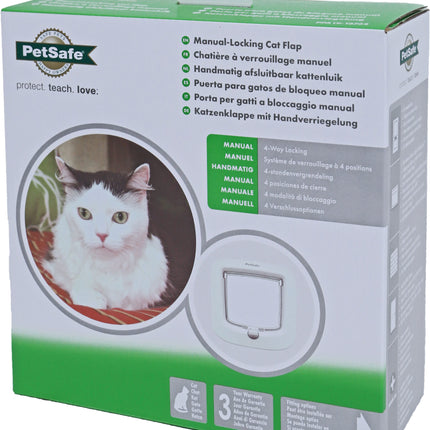 AnimalstoreXL Petsafe Kattendeur Handm. 4Lock Wit Ppa