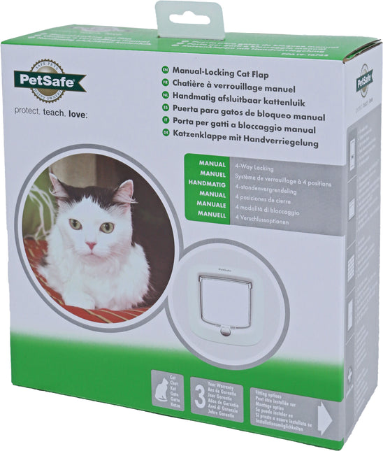 AnimalstoreXL Petsafe Kattendeur Handm. 4Lock Wit Ppa