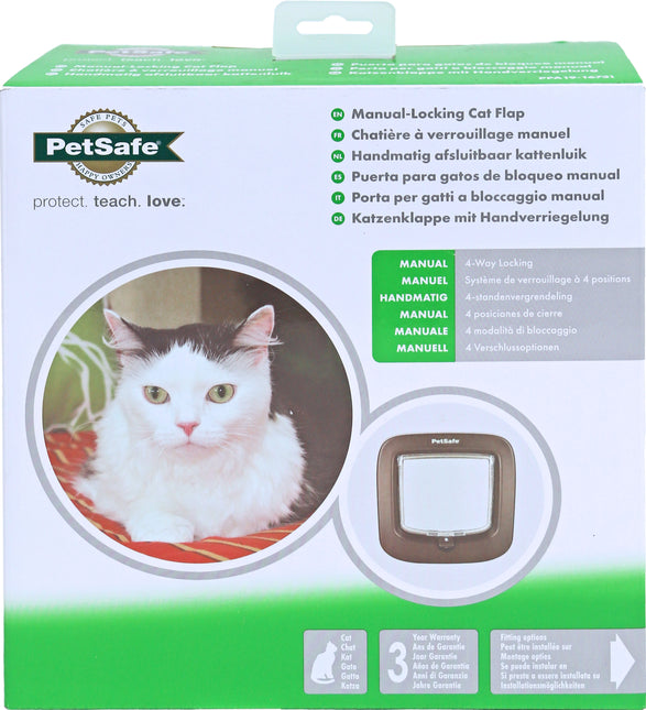 AnimalstoreXL Petsafe Kattendeur Handm. 4Lock Bruin Ppa