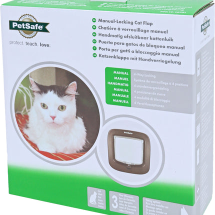 AnimalstoreXL Petsafe Kattendeur Handm. 4Lock Bruin Ppa