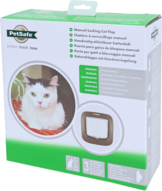 AnimalstoreXL Petsafe Kattendeur Handm. 4Lock Bruin Ppa