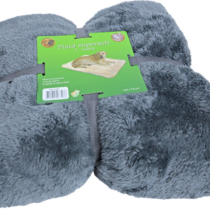 AnimalstoreXL Plaid Supersoft 2-Zijdig L.Gr/Gr 85x60cm