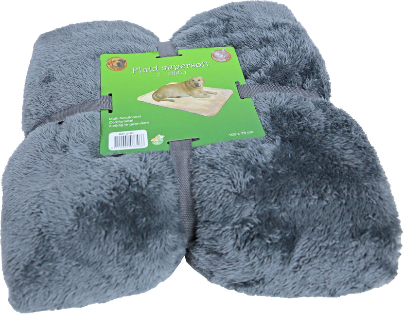 AnimalstoreXL Plaid Supersoft 2-Zijdig L.Gr/Gr 85x60cm