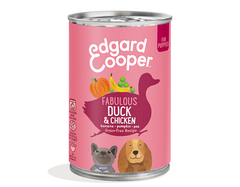 Edgard & Cooper Hond Blik Vlees of Vis Graanvrij 400g