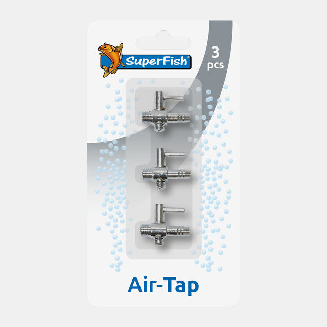 AnimalstoreXL RVS luchtkraan 1 weg met schroefdraad 4-6mm 3 stuks