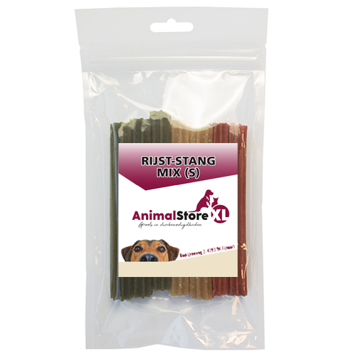AnimalstoreXL Rijst-stang S mix 12cm 7 stuks