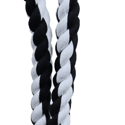 AnimalstoreXL Touwbal met Lus Katoen XXL 50cm Zw./Wit