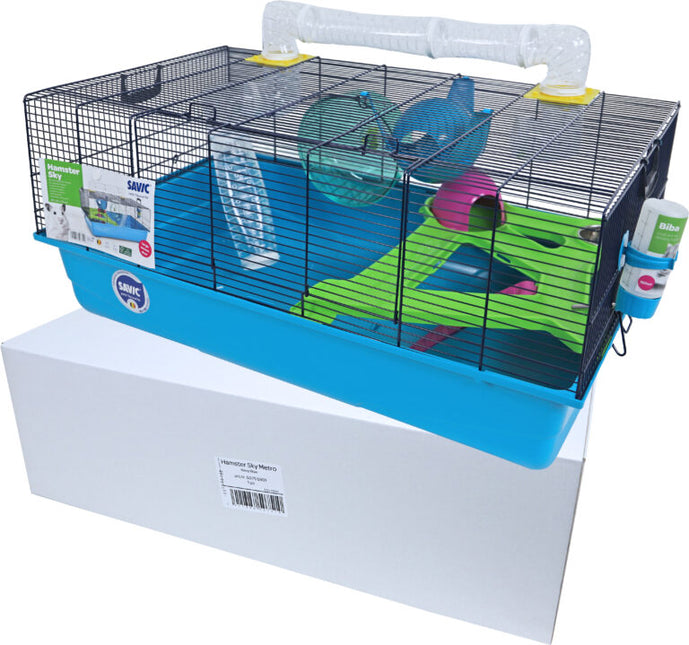 AnimalstoreXL Savic Hamsterkooi Sky Metro Blauw