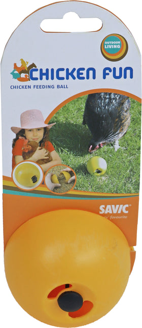 AnimalstoreXL Savic Snackbal Chickenfun Geel 7.5cm