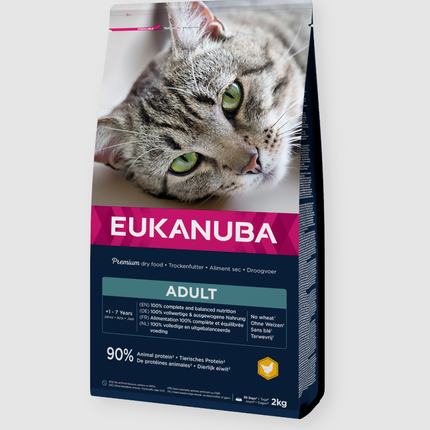 Eukanuba Trockenfutter für Katzen, frisches Huhn für Erwachsene, 2 kg