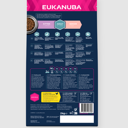 Eukanuba Kattenbrokken Volwassen Verse Kip 2kg