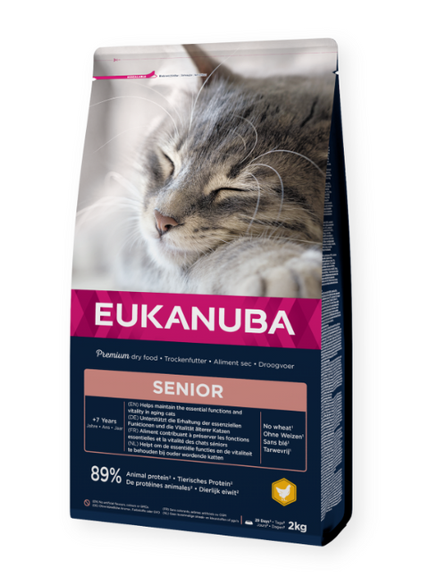 Eukanuba Trockenfutter für Katzen Senior Huhn 2kg