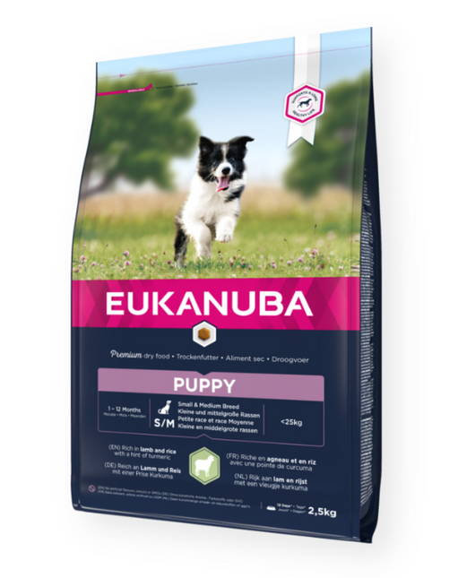 Eukanuba Hondenbrokken Puppy Klein/Middelgroot Lam & Rijst 2,5kg