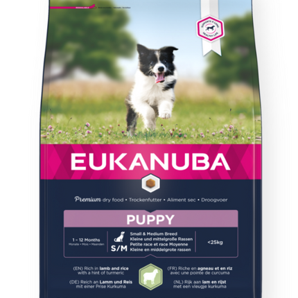 Eukanuba Trockenfutter für Hunde, Welpen, klein/mittelgroß, Lamm und Reis, 2,5 kg