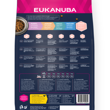 Eukanuba Hondenbrokken Senior Groot Verse kip 3kg