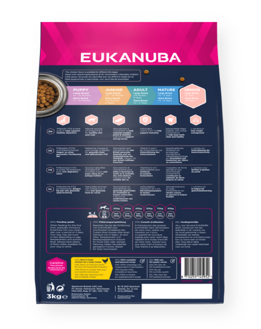 Eukanuba Hundefutter Senior großes frisches Huhn 3 kg