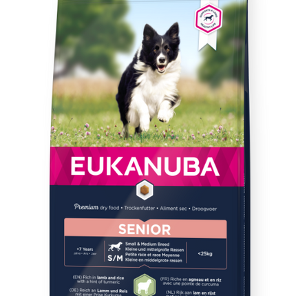 Eukanuba Hundefutter Senior Small/Medium Lamm &amp; Reis 2,5 kg