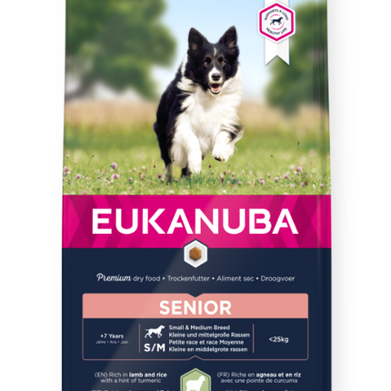 Eukanuba Hundefutter Senior Small/Medium Lamm &amp; Reis 2,5 kg