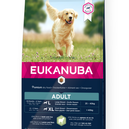 Eukanuba Trockenfutter für Hunde, für Erwachsene, groß, Lamm und Reis, 2,5 kg