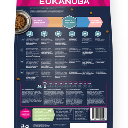 Eukanuba Trockenfutter für Hunde für Erwachsene, klein/mittelgroß, Lamm und Reis, 2,5 kg