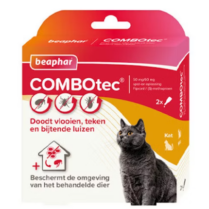 Beaphar COMBOtec Kat Anti-vlooien en tekenmiddel