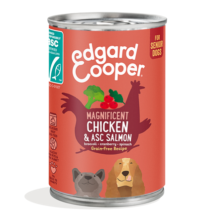 AnimalstoreXL Edgard & Cooper Hond Blik Vlees of Vis Graanvrij 400g