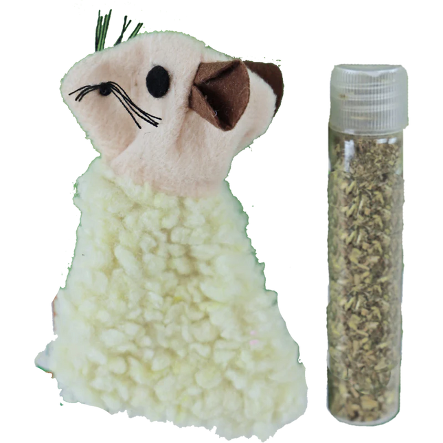 Schaap mit Katzenminze zum Befüllen 12cm