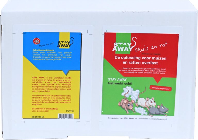 AnimalstoreXL Stay Away Geurstof Anti Rat muis Set 30ml