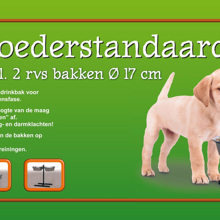 AnimalstoreXL Voederstandaard H-Model Hamerslag 17cm