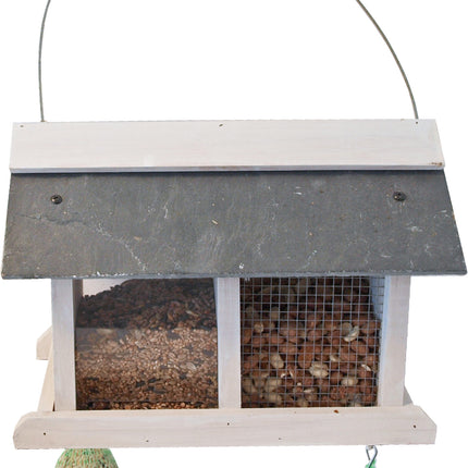 AnimalstoreXL Voederstation Wit/Leisteen Ophangb. 31cm