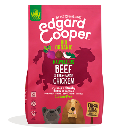 AnimalstoreXL Edgard & Cooper Bio Brok Volwassen Hond Rund & Kip Glutenvrij