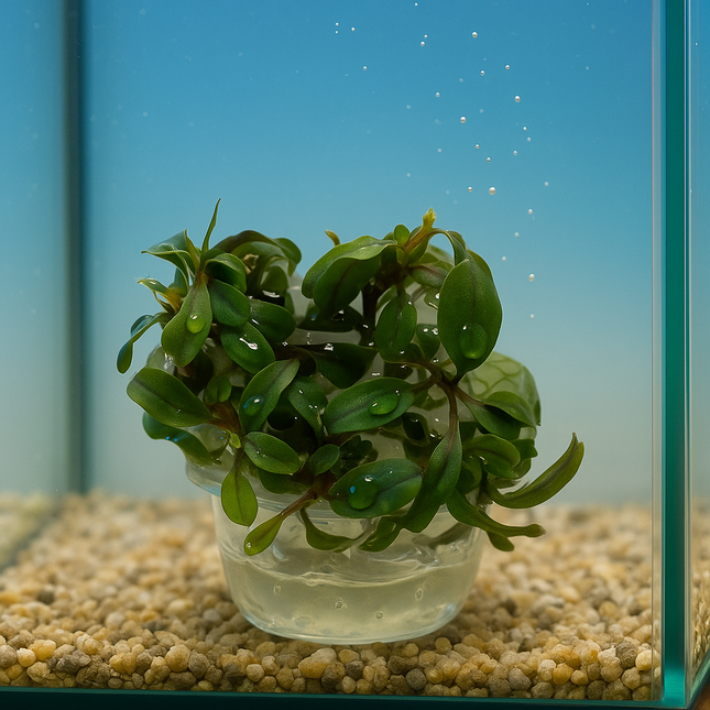 Bucephalandra Deep Purple in vitro Schale