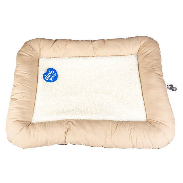 Kissen Schaffell Drahtkäfig 60x45cm Beige