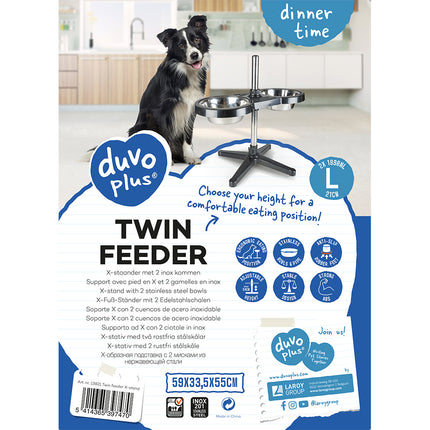 Twin Feeder X-Stand 1890 ml – L – 59 x 33,5 x 55 cm