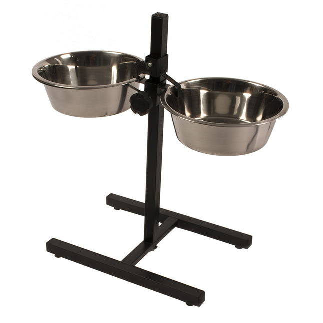 Twin Feeder H-Stander + Schüsseln 1890 ml – L – 52 cm – 2 x 21 cm