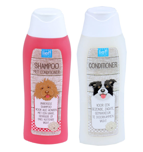 Hundeshampoo und Spülung für langes Haar, Bündel