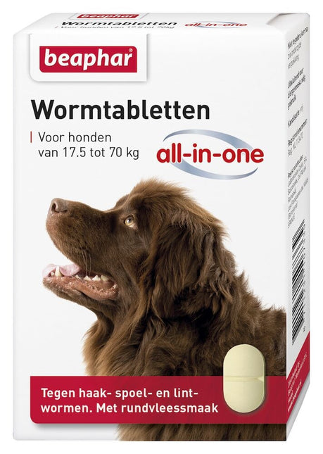 Wormtabletten All-In-One 17,5-70kg 2 tabletten