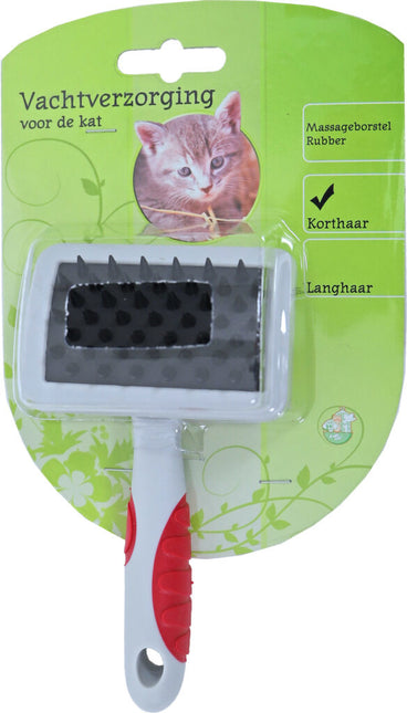 Massageborstel Rubber Small Kat