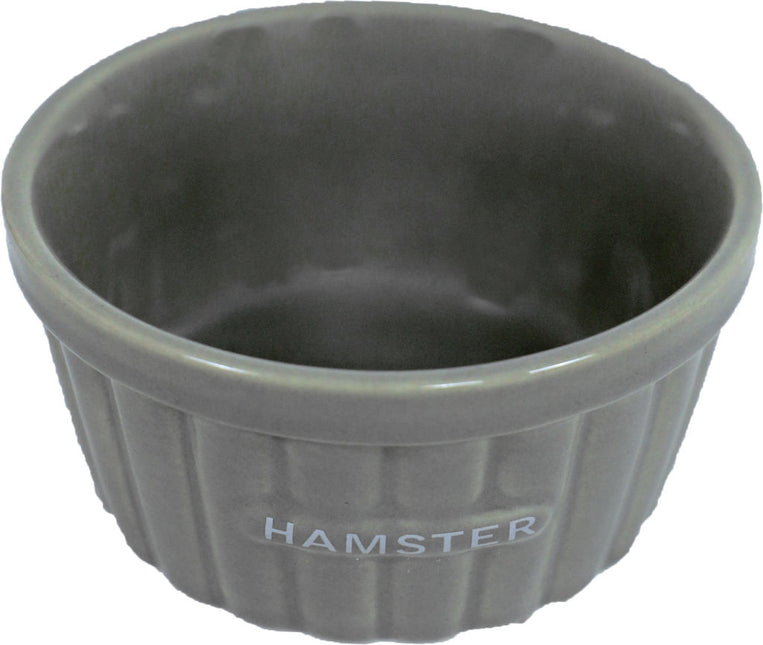 Futternapf Stein gerippt Hamster Taupe 8cm