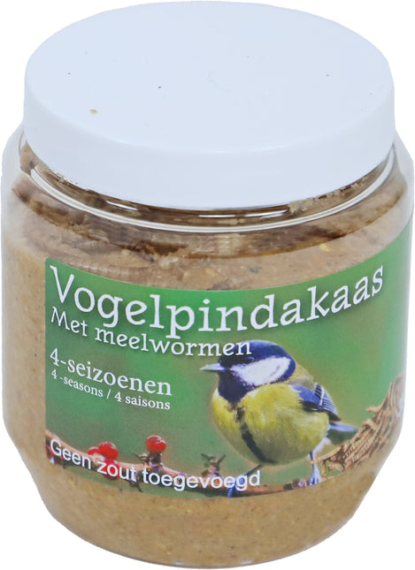 4-seizoenen vogelpindakaas 350 gram - meelwormen