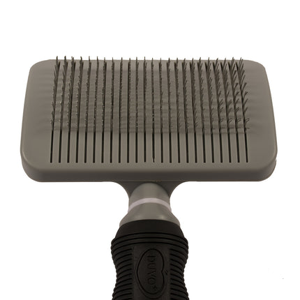 AnimalstoreXL Slickerborstel Zelfreinigend Large Zwart/Grijs