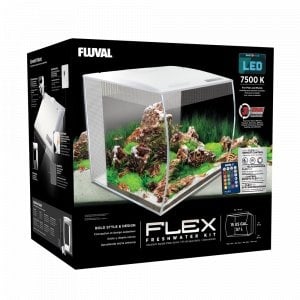 Flex Aquarium Komplett 57L Weiß